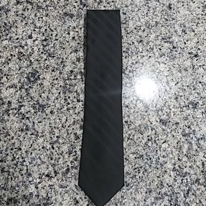 2 tone black stripe tie
